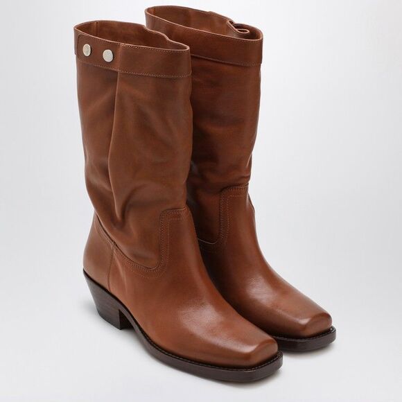 Isabel Marant Women's Ademe Havana Leather Biker Boot - Picture 1 of 2